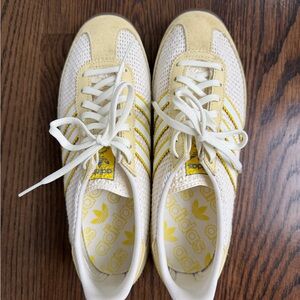 Adidas Cream and Yellow Retro Sneakers